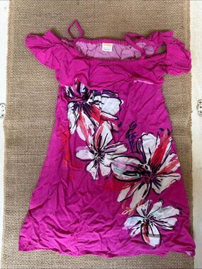 Gymboree Hot Pink Floral Off-Shoulder Kids Dress